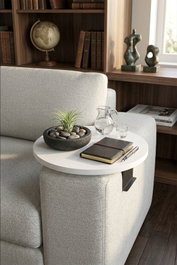 Hanah Home Mesa para reposabrazos Blanca
